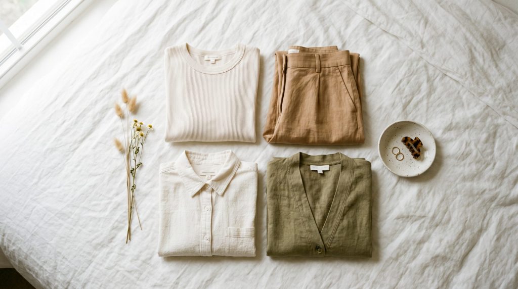 My 5-Step Sustainable Morning Routine for a Mindful, Calming Day a flat lay of a 202606100238