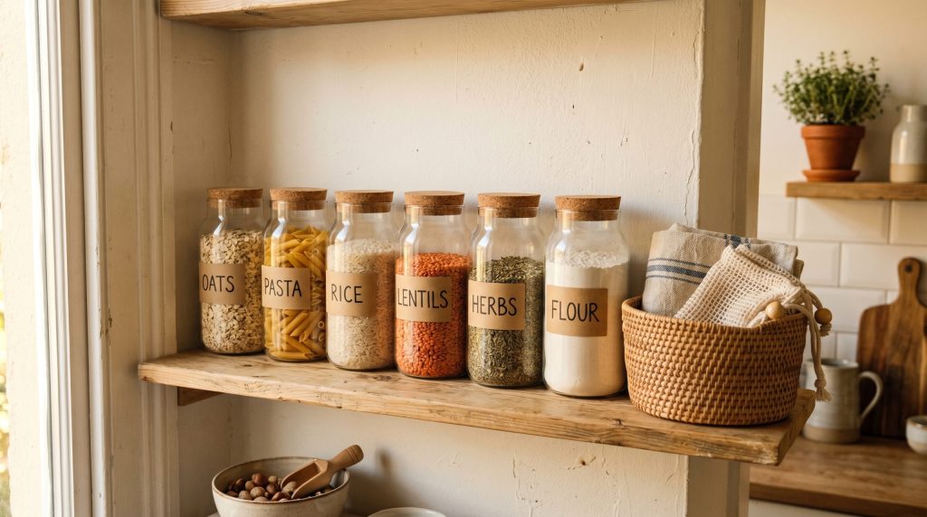  a small open kitchen shelf 202606060643